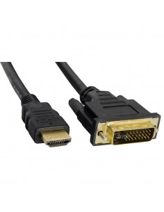 Kabel DVI - HDMI Akyga AK-AV-11 DVI-D (M) (24+1) - HDMI (M) 1,8m czarny