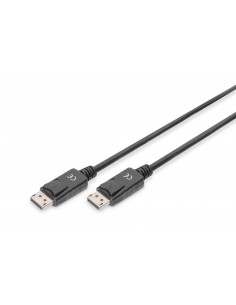 Kabel DisplayPort DIGITUS z zatrzaskami 4K 60Hz UHD Typ DP/DP M/M czarny 1m