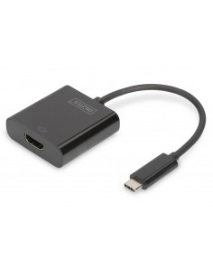 Adapter graficzny DIGITUS HDMI 4K 30Hz UHD na USB 3.1 Typ C, z audio, czarny, 0,15m