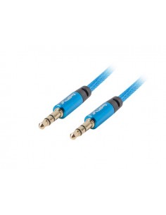 Kabel audio Lanberg Premium stereo minijack - minijack M/M 2m niebieski