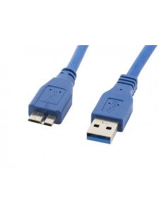 Kabel USB 3.0 Lanberg micro AM-MBM5P 0,5m niebieski