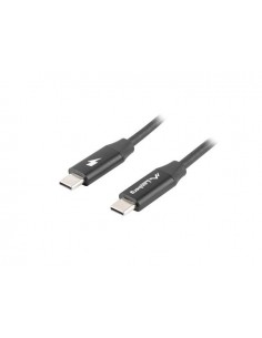Kabel USB 2.0 Lanberg Type-C M/M 0,5m czarny premium QC 4.0 PD