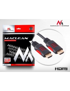 Kabel HDMI Maclean MCTV-814 HDMI 1.4 (M) - HDMI 1.4 (M) 30AWG z filtrami ferrytowymi czarny 5m