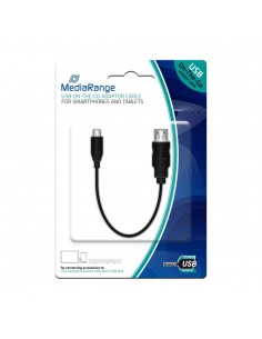 Adapter USB 2.0-Micro USB 2.0 MediaRange MRCS168 0,2m czarny