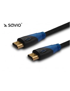 Kabel HDMI Savio CL-49 5m, oplot nylonowy, złote końcówki