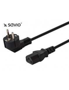 Kabel zasilający Savio CL-98 1,8m Schuko męski - IEC C13