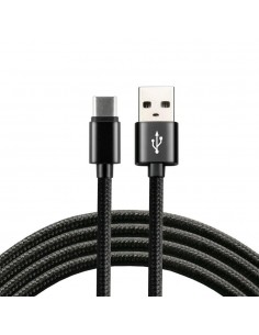 Kabel USB - USB-C everActive CBB-2CB 2m z obsługą szybkiego ładowania do 3A czarny
