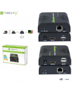 Extender HDMI + USB Techly po skrętce Cat.5/5e/6 120m IDATA HDMI-KVM2 