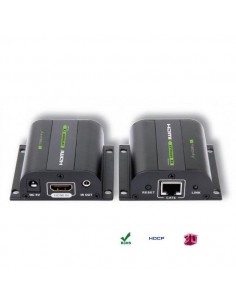 Extender HDMI Techly EXT-E70I po skrętce Cat. 5e/6/6a/7, do 60m, z odbiornikiem IR, czarny