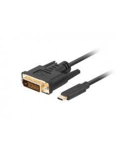 Kabel adapter Lanberg USB-C(M) - DVI-D(24+1) 0,5m czarny 