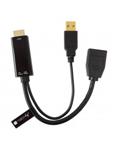 Kabel adapter Techly HDMI na DisplaPort 4K*30Hz z zasilaniem USB