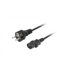 Kabel zasilający Lanberg CEE 7/7 - IEC 320 C13 1,8m VDE czarny prosty