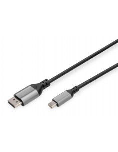 Kabel adapter DIGITUS PREMIUM miniDisplayPort - DisplayPort 8K 60Hz miniDP/DP M/M 1m