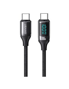 Kabel USB Usams U78 USB-C/USB-C 100W PD Fast Charging 2m LED-czarny