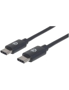 Kabel USB 2.0 Manhattan Typ-C M/M 60W 3A PD QC 480Mbps 3m czarny