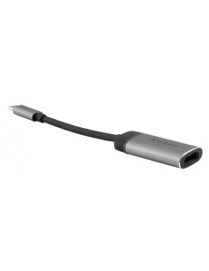 Kabel adapter Verbatim USB type-C(M) - HDMI(F) 0,1m czarno-srebrny