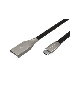 Kabel USB 2.0 Type-C(M) - AM 1m czarny metal Natec prati