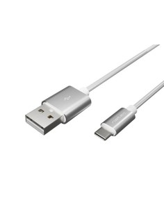 Kabel USB 2.0 Type-C(M) - AM 1m oplot srebrny Natec Prati