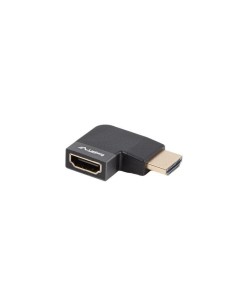 Adapter Lanberg HDMI(F)-HDMI(F) 8K Kątowy Prawo Aluminimum Srebrny