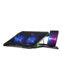 Podstawka chłodząca Defender NS-502 laptop notebook 15.6-17.3" 2xUSB 2 fans podświetlenie RGB + uchwyt smartfon